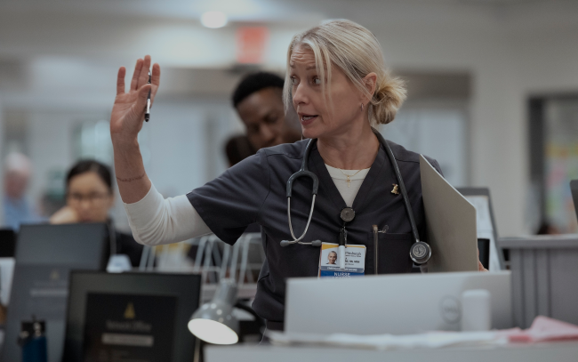 The Pitt’ star’s Katherine LaNasa S2 finale interview, Dana vs. Robby