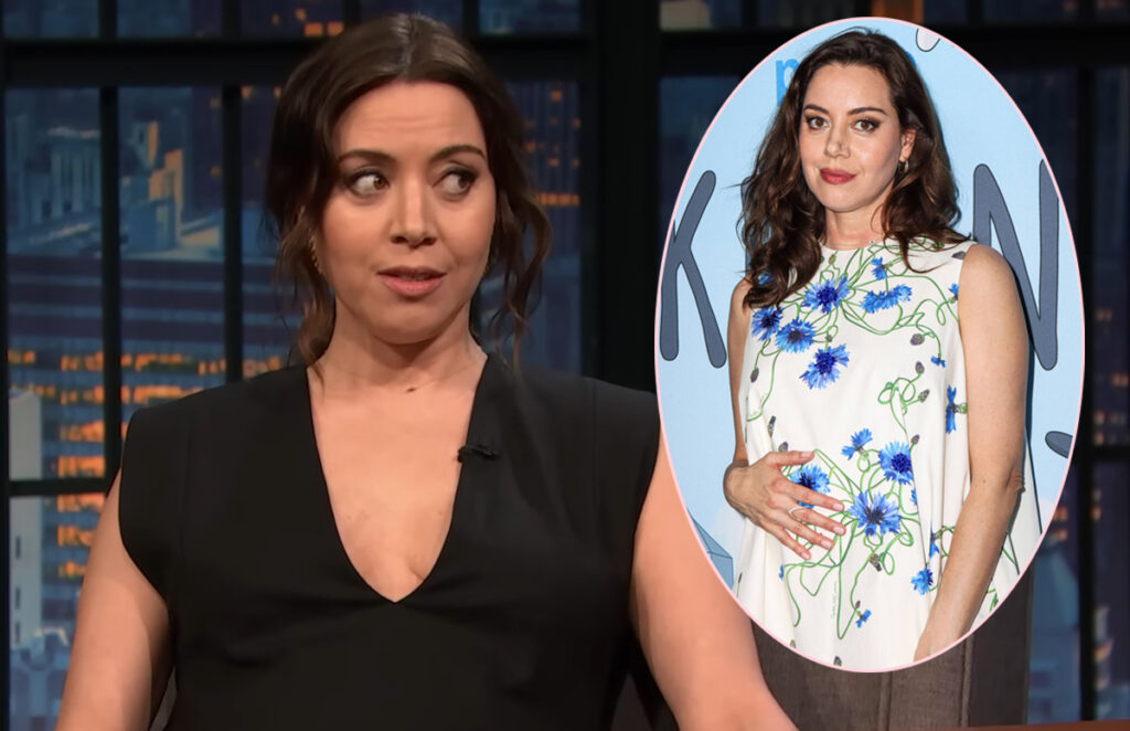 Aubrey Plaza Shows Off Her Baby Bump Front Row At New York Liberty Game – LOOK!