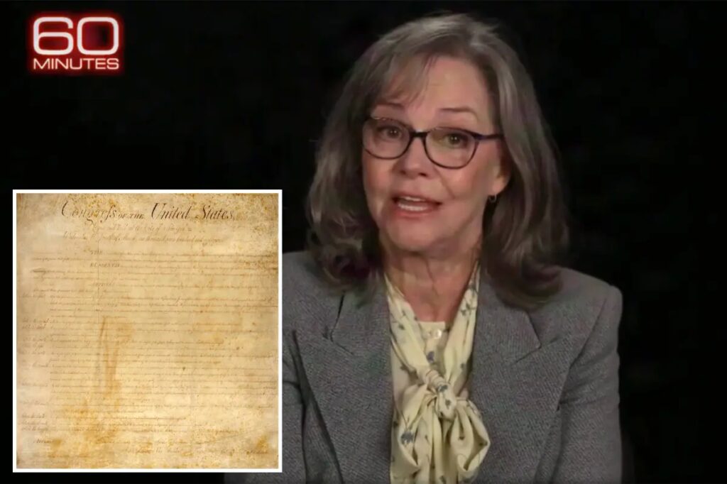 Hollywood icon Sally Field reminds a fractured nation of the brilliance of the Constitution