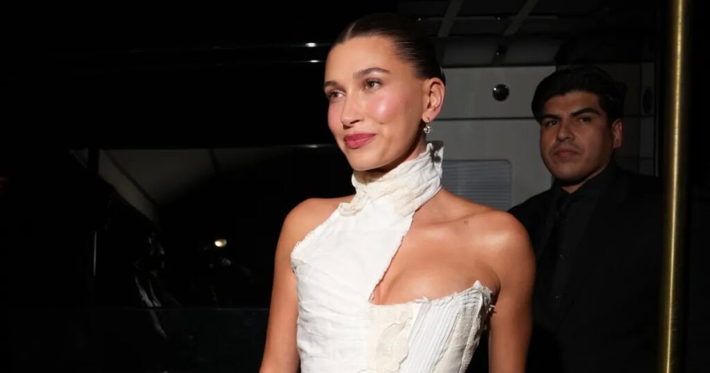Hailey Bieber Shows Off Figure in Cheeky Bikini Photo