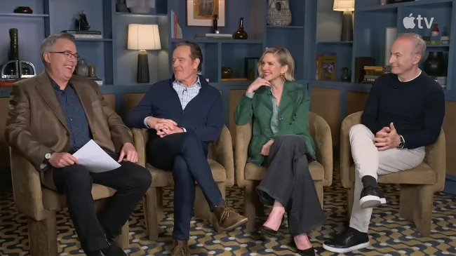 Vince Gilligan roundtable with Rhea Seehorn, Bryan Cranston, Bob Odenkirk