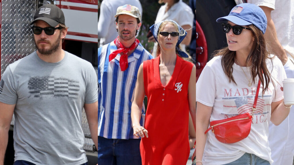 Chris Pratt & Katherine Schwarzenegger Attend Fourth of July Parade with Her Family