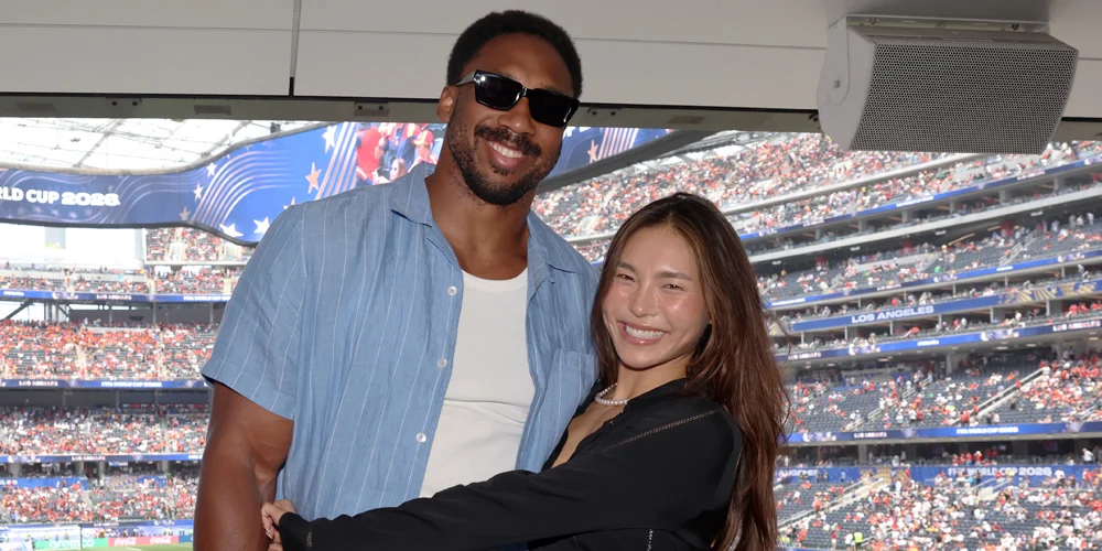 NFL Star Myles Garrett & Girlfriend, Olympian Chloe Kim, Enjoy World Cup 2026 Game with Fellow Athletes & Celebs!
